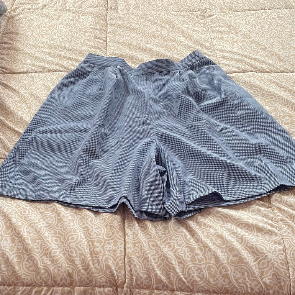 Vintage Apparenza Blue Checkered wide leg Shorts